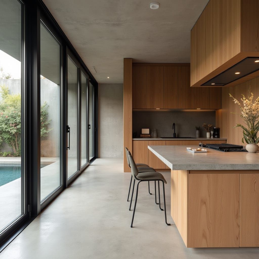 Modern Living Space with Seamless Indoor-Outdoor Connection