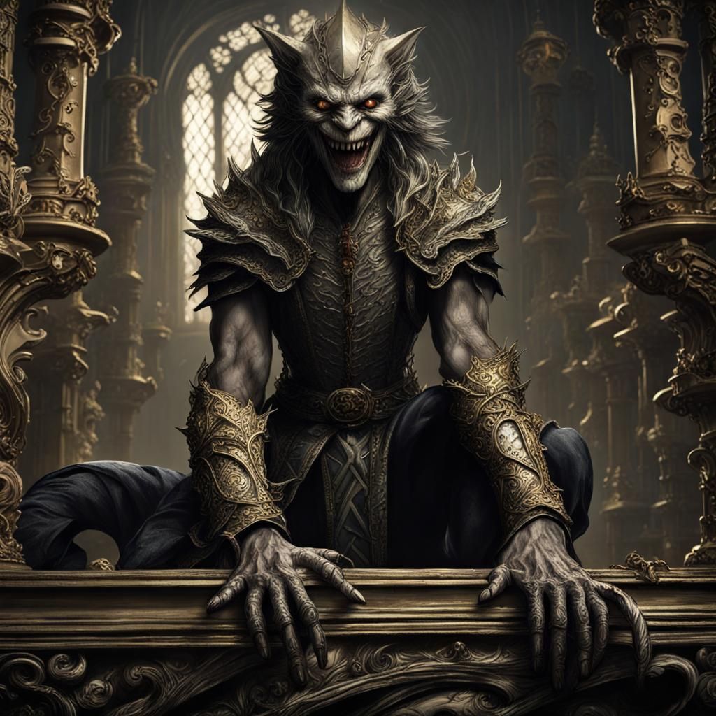 Sinister Figure with Long Arms in Graffiti Art Style