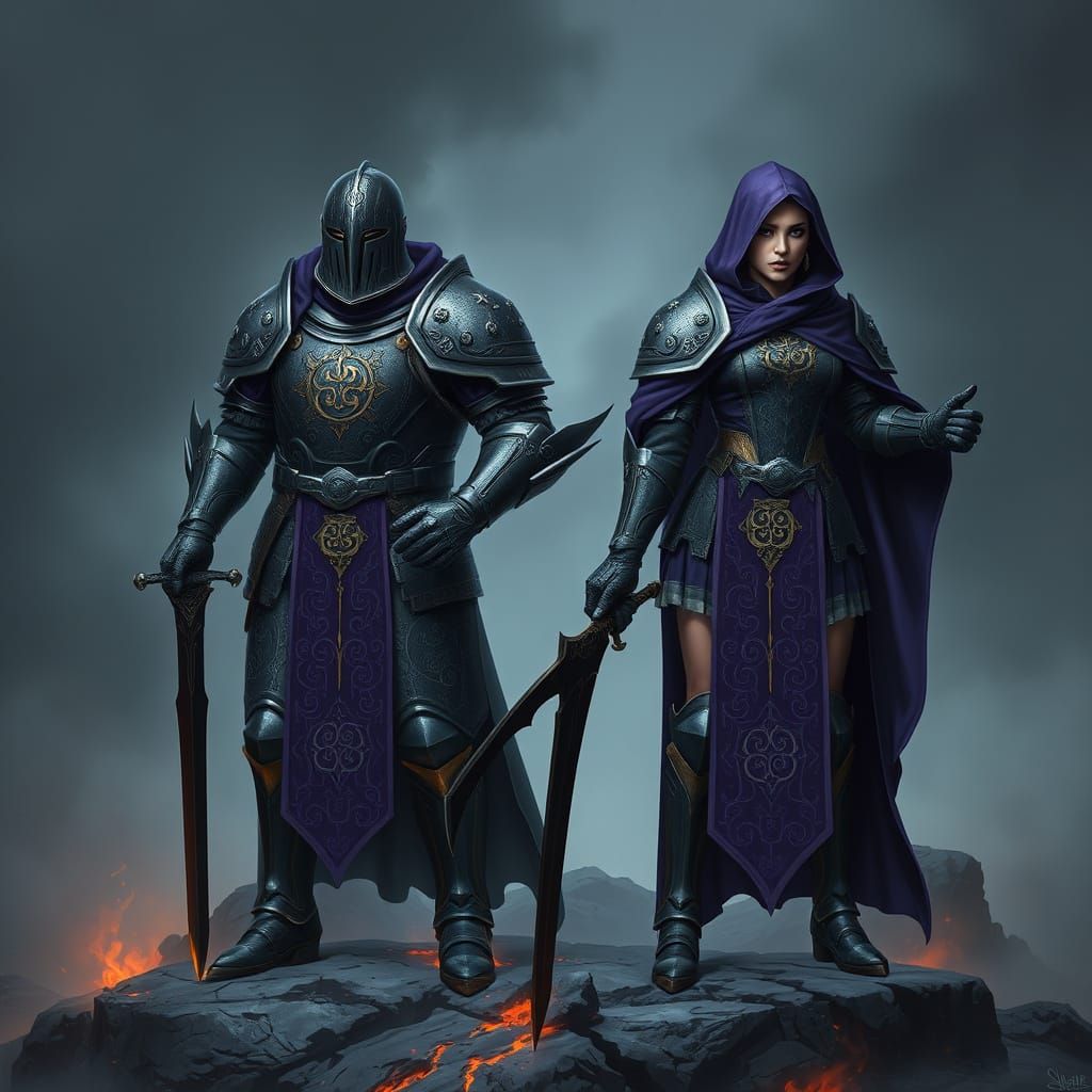 Elite Soldiers in Dark Violet Armor