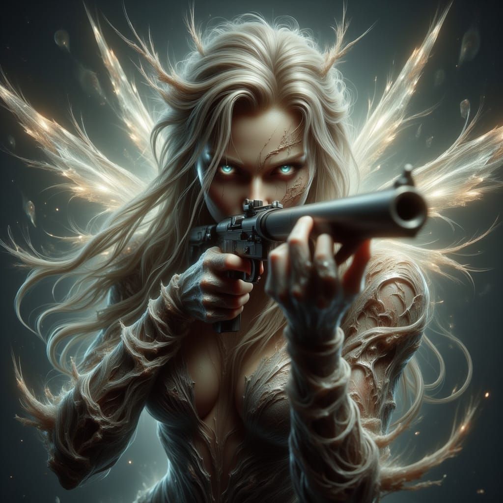 Soldier Fairy Aiming Sniper Rifle