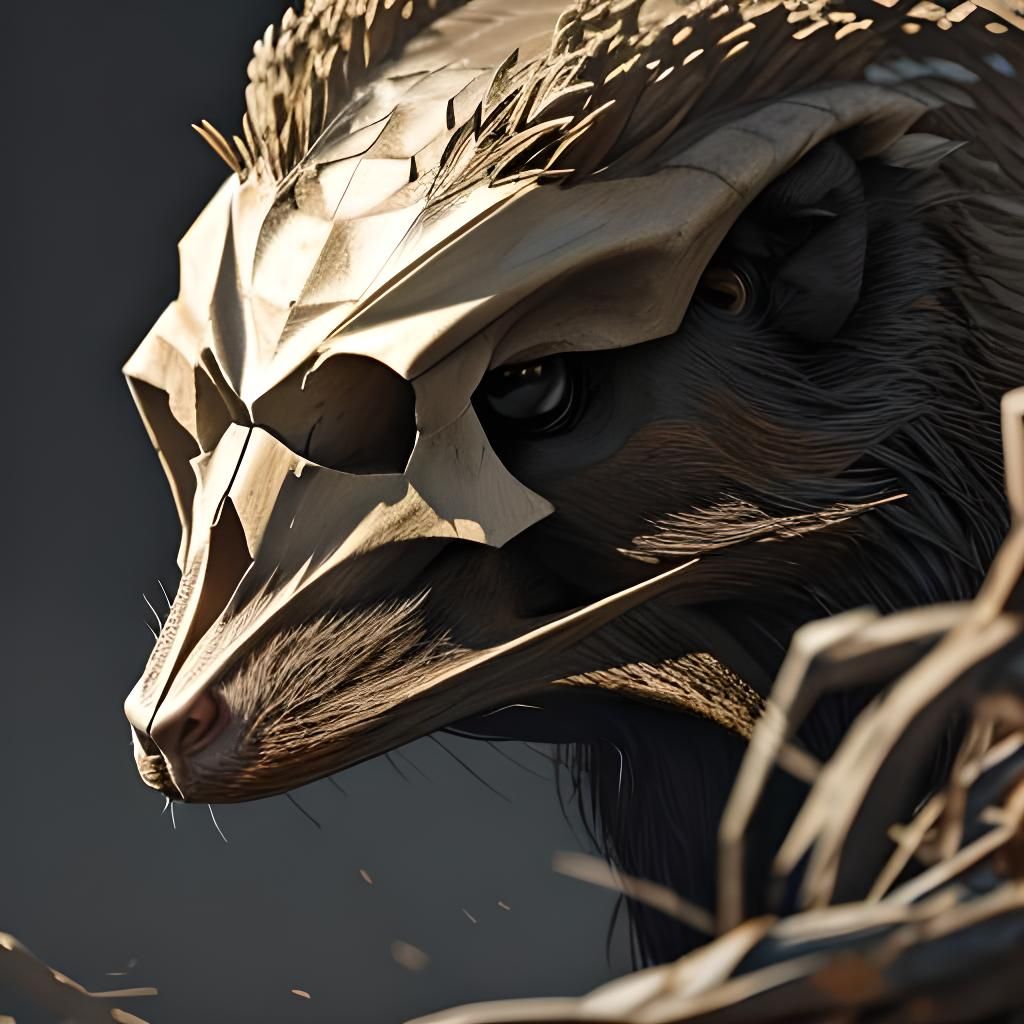 Detailed Coypu Skull Anatomy in 8k Resolution