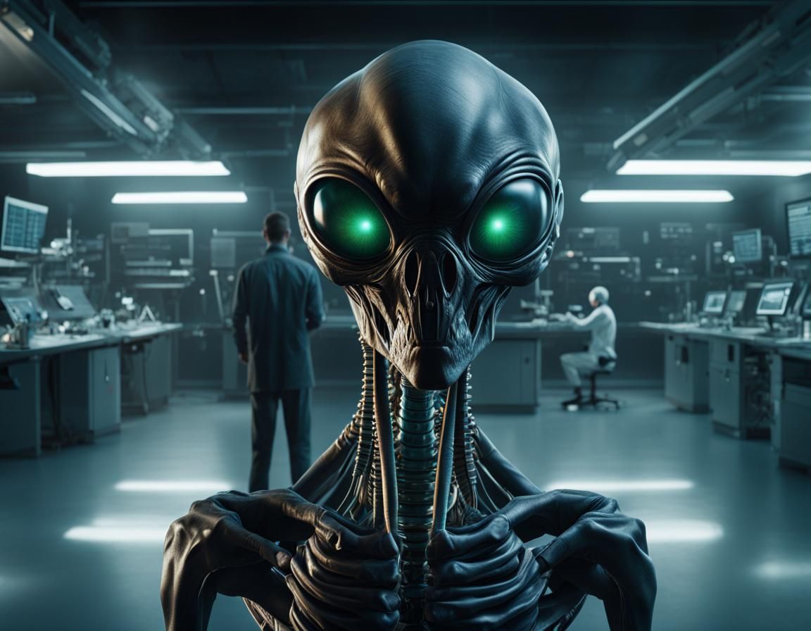 Alien Vivisection in Hi-Tech Lab: Digital Matte Painting