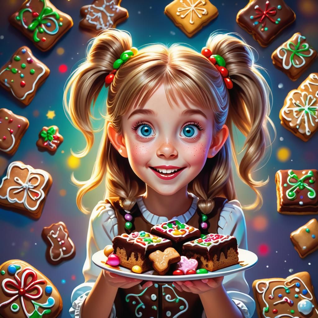 Cindy Lou Who's Gingerbread Brownies: Hyperrealistic Splash ...