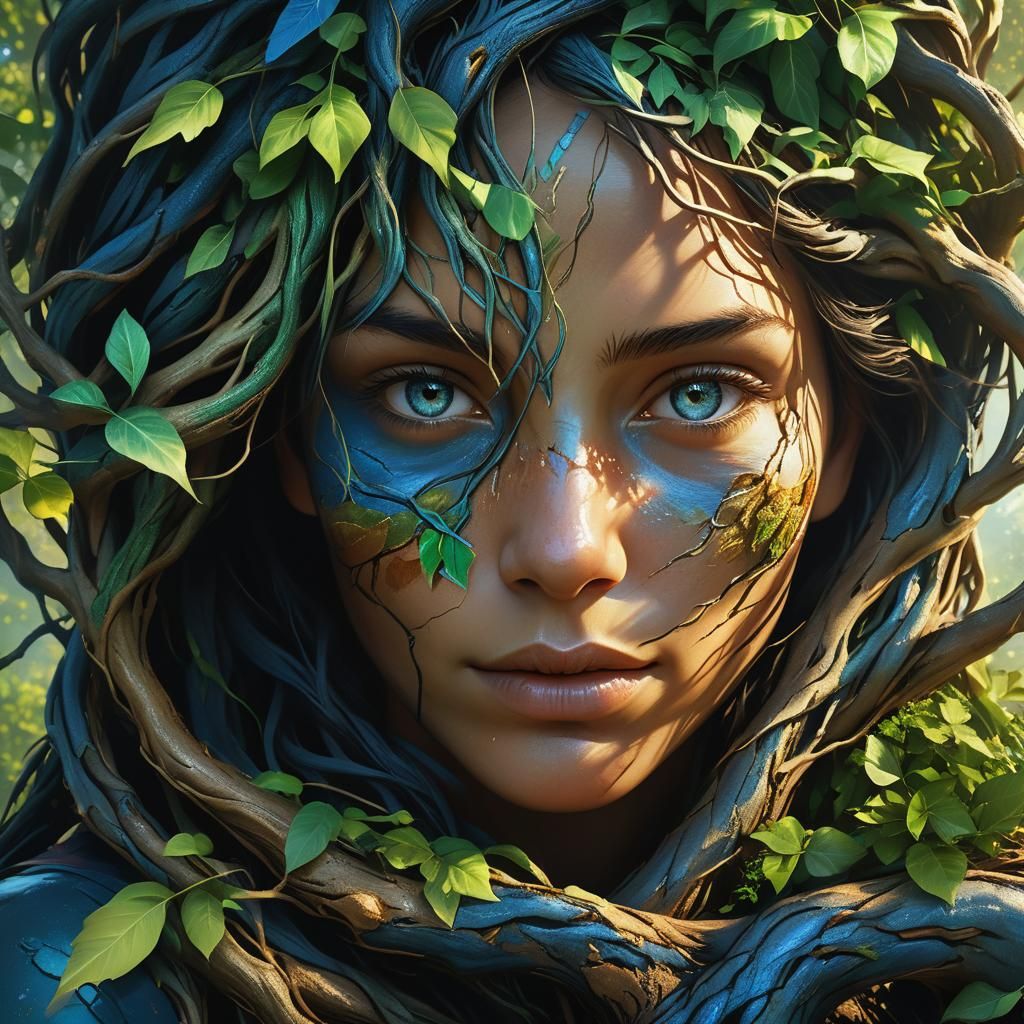 Mother Nature Embraces Earth in Hyper-Realistic Digital Art