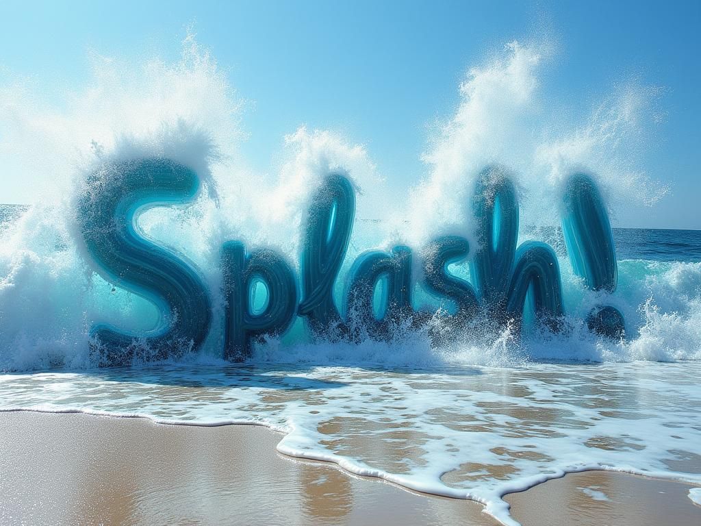 Crashing Wave Forms "Splash!" in Impressionist Style