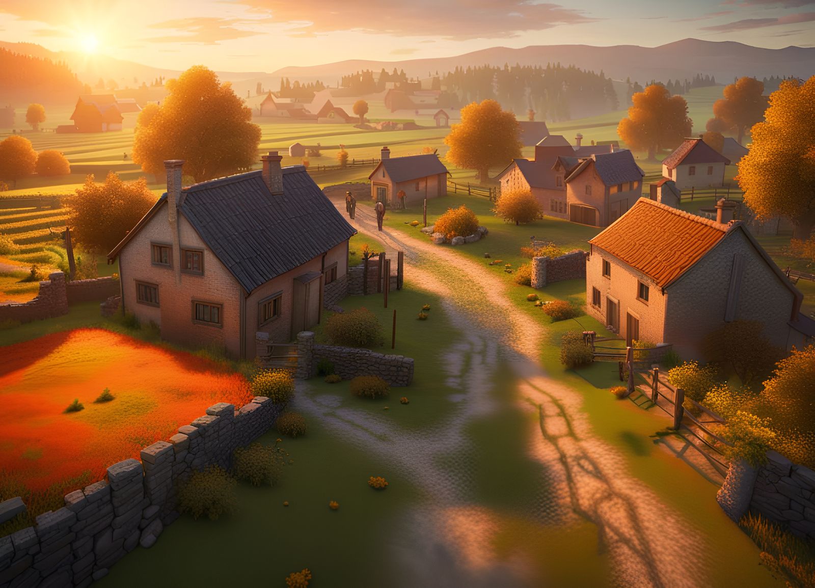 Quiet and peaceful village