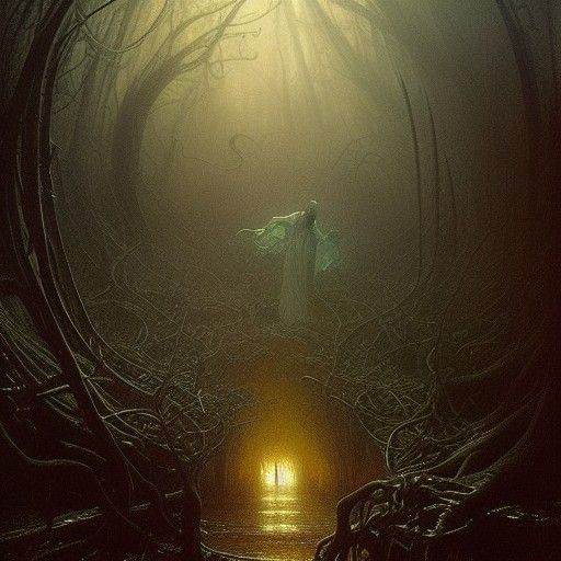 Ethereal Horror: Demon Worms in a Mist