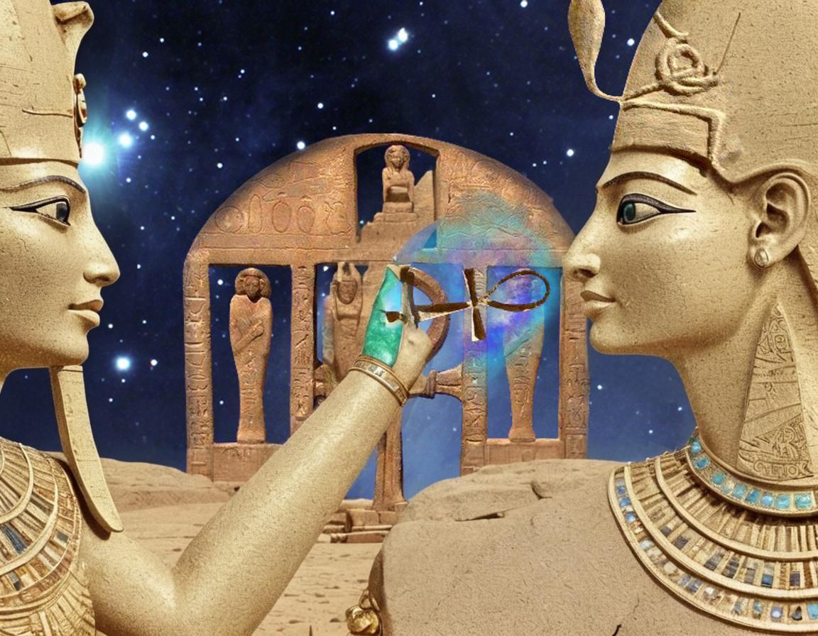 Hyperrealistic 3D Rendering of Egyptian Pharaohs