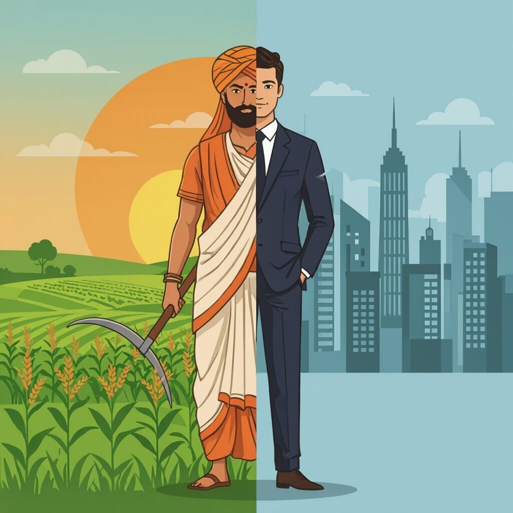 Farmer vs. City Man: Rural vs. Urban Life Contrast