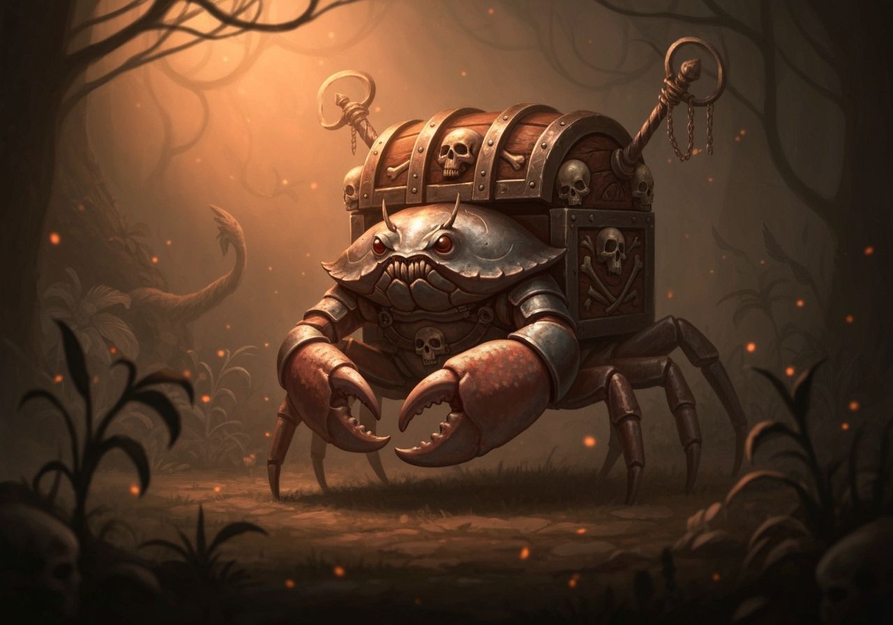 Giant Crab Mimic in Mystical Environment