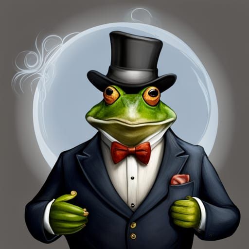 Dapper Frog Detective in Villainous Style