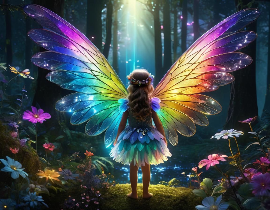 Moonlit Fairy with Light Bulb Tail