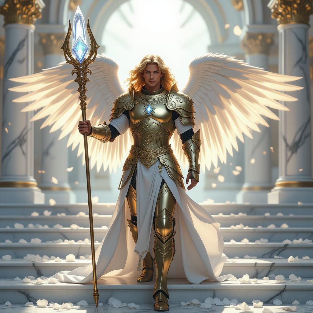 Archangel Michael in Light, Digital Matte Painting