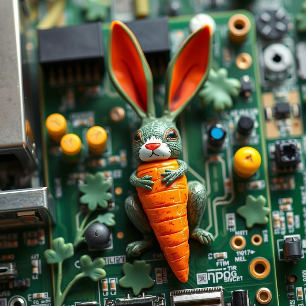 Organic Bugs Bunny Carrot Motherboard Design