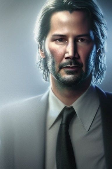 Keanu Reeves as Constantine: Photorealistic Portrait