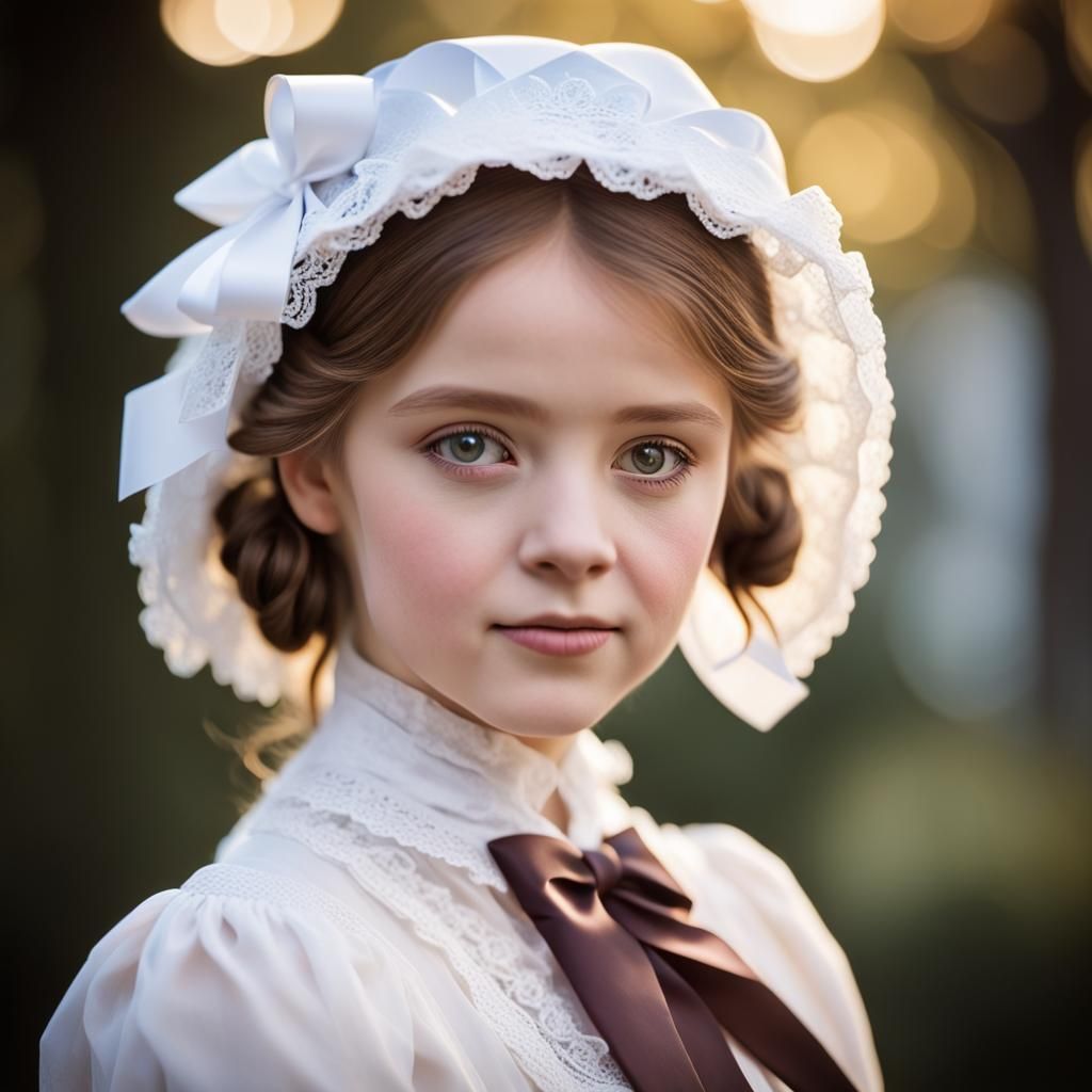 Victorian Lady in Bonnet, Professional Photography