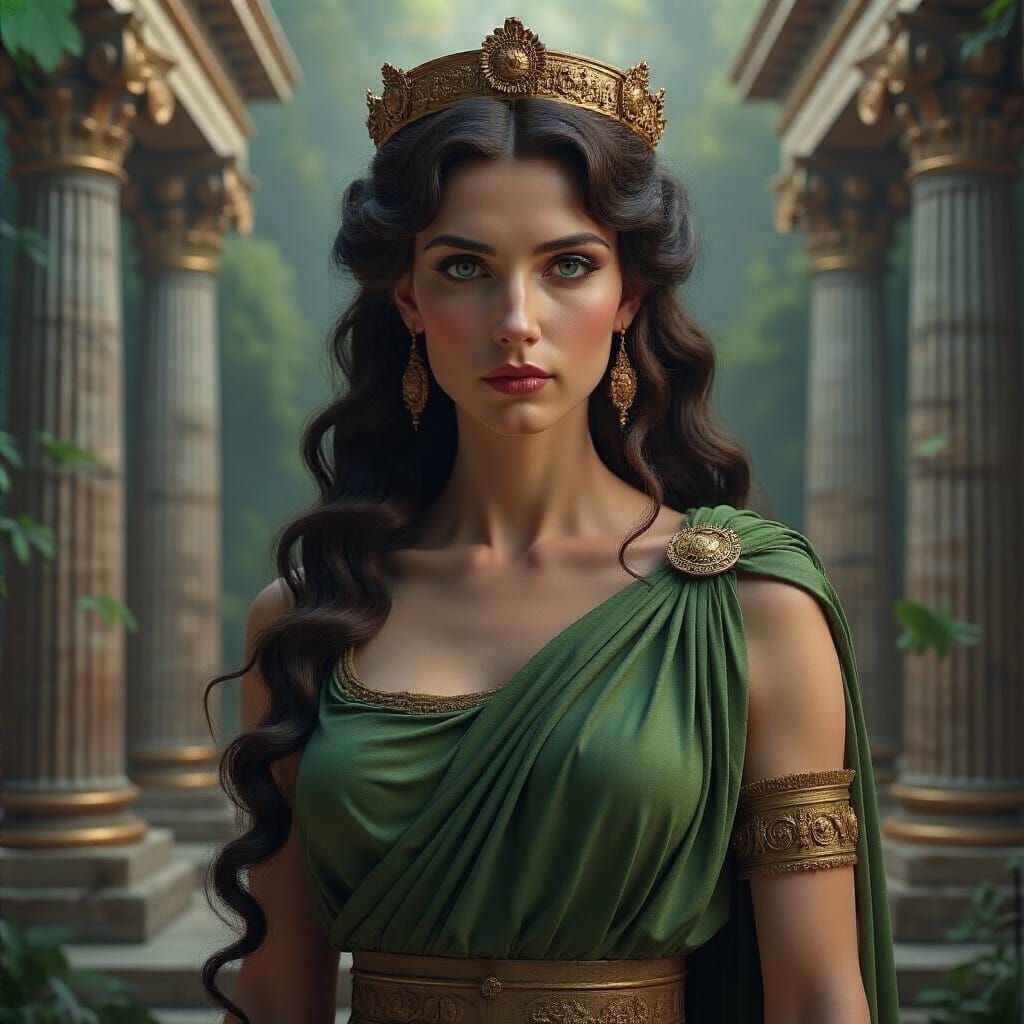 Tyche, Greek Goddess of Fortune, Detailed Matte Painting