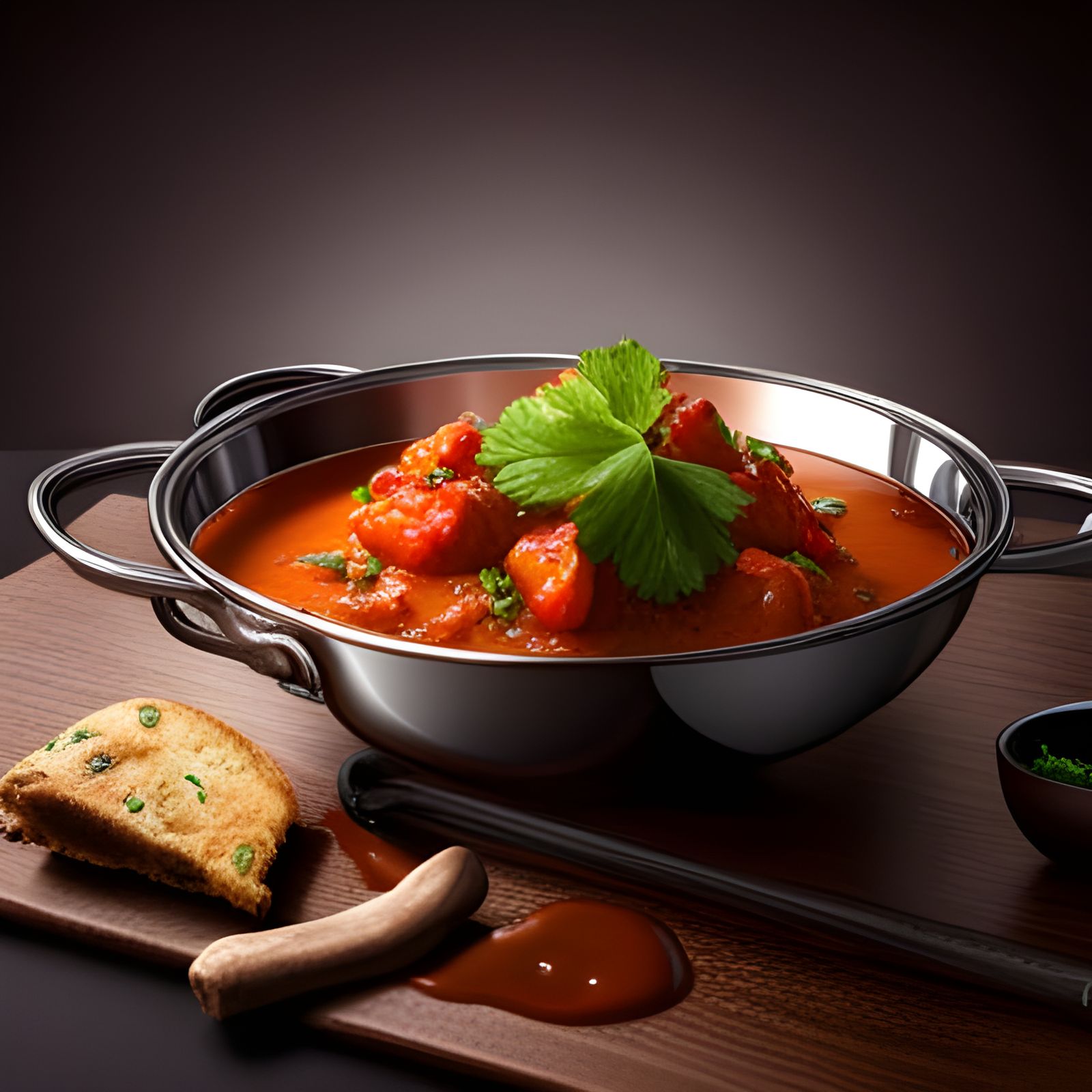 Hyperrealistic Indian Food Splash Art