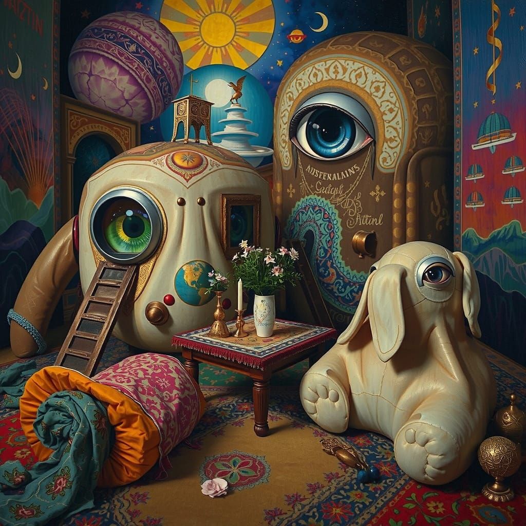 Persian Carpet Weaving with Surreal Visions - Digital Matte ...