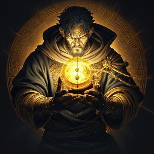 Alchemist and Philosopher's Stone in Manga Style