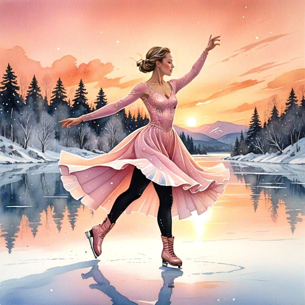 Ice Dancing at Sundown