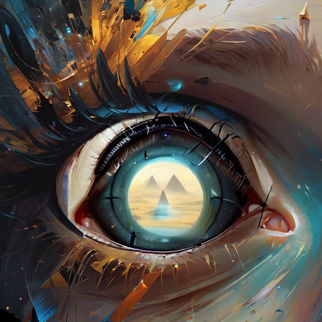Surreal All Seeing Eye Vortex Portrait