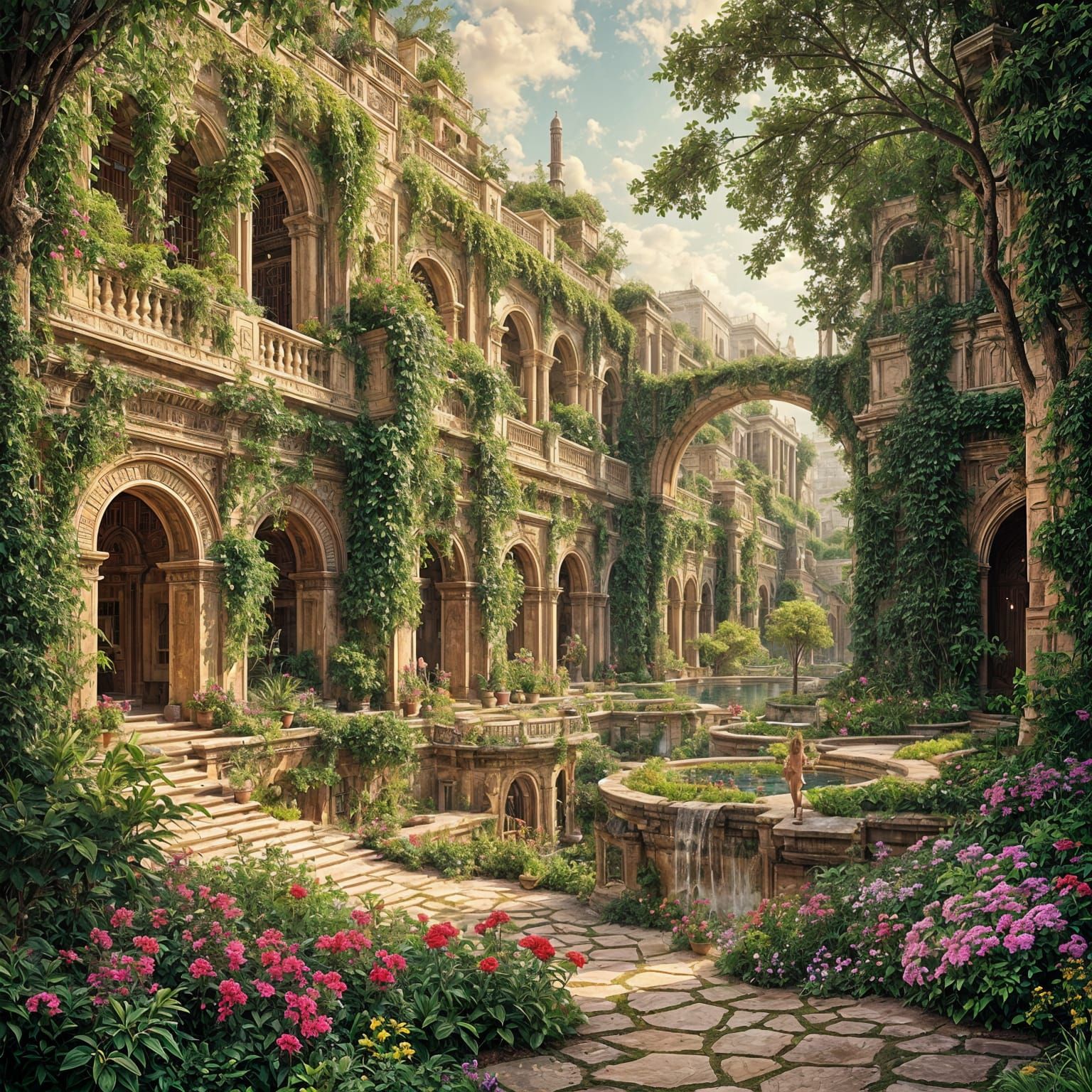 Ancient Wonders of Babylon in a Dazzling Oasis