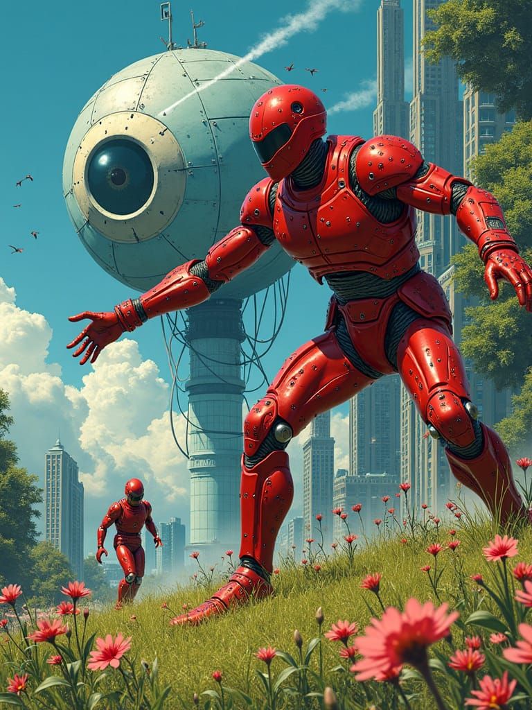 Metalman vs Voleman: Action-Packed Comic Book Cover