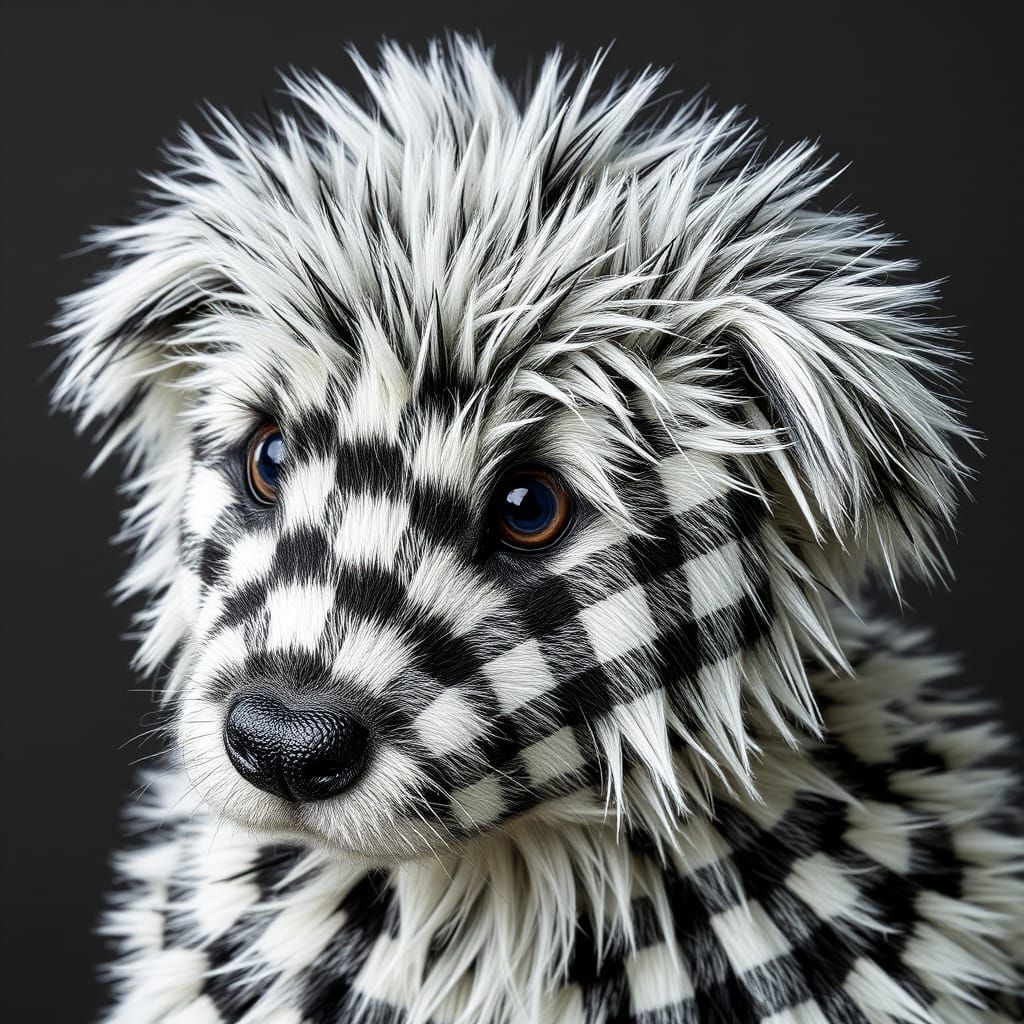 Wild Animal in Gingham Fur