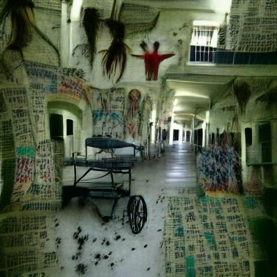 Desolate Insane Asylum: A Haunting Depiction