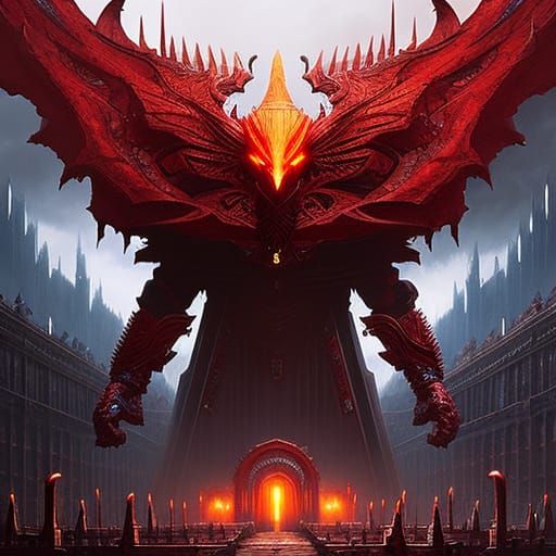 Dark Fantasy King in Crimson Court: 8K Art