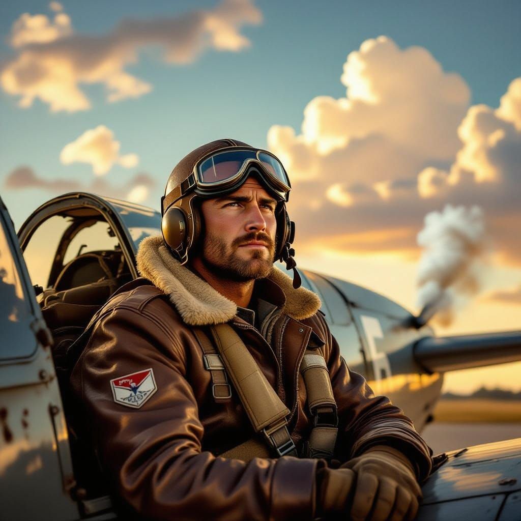 WWII Pilot Returns Home in Sunset Glory