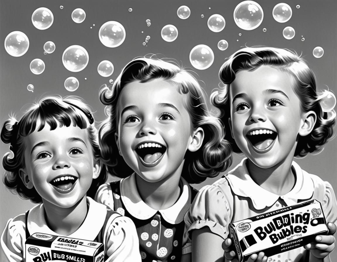 Nostalgic Gum Advertisement in Rockwell Style