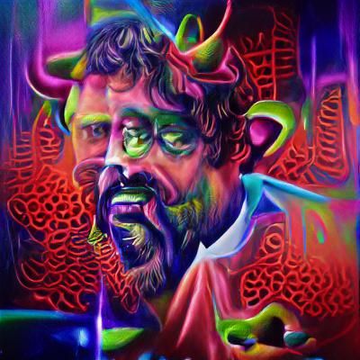 McKenna and Devil: Psychedelic Airbrush Art