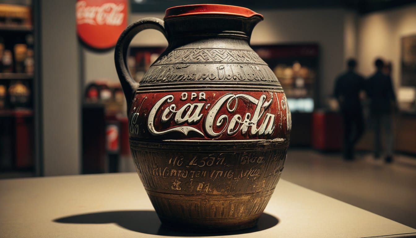 Ancient Egyptian Ceramic Jug in Art Museum