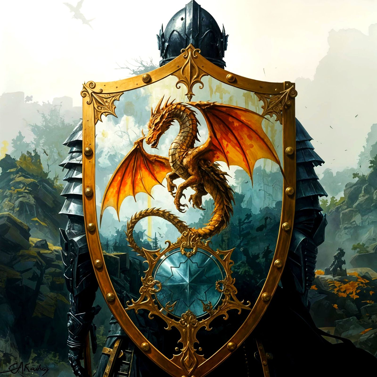 The shield tells his story