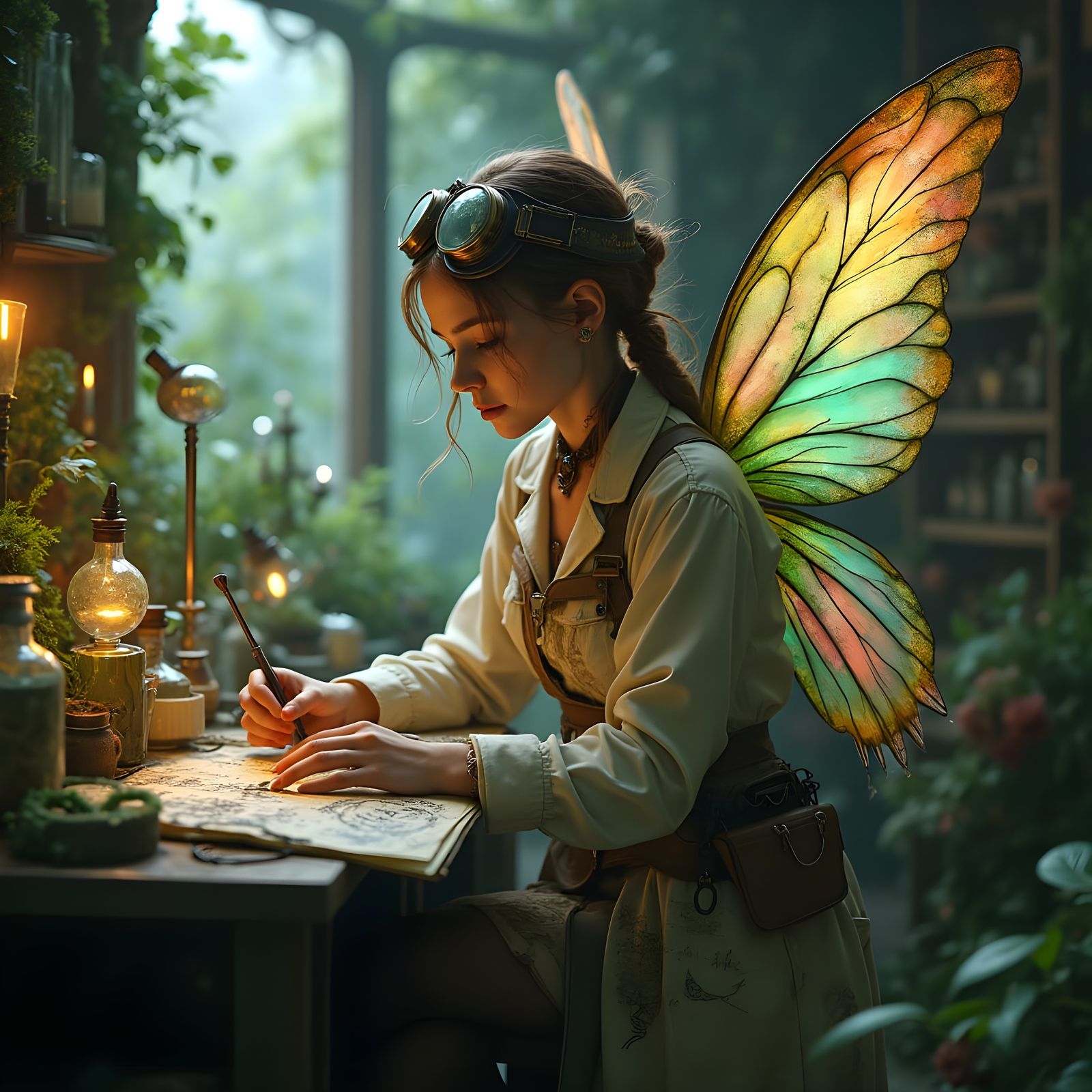 Mystical Botanist Fairy in Hidden Laboratory