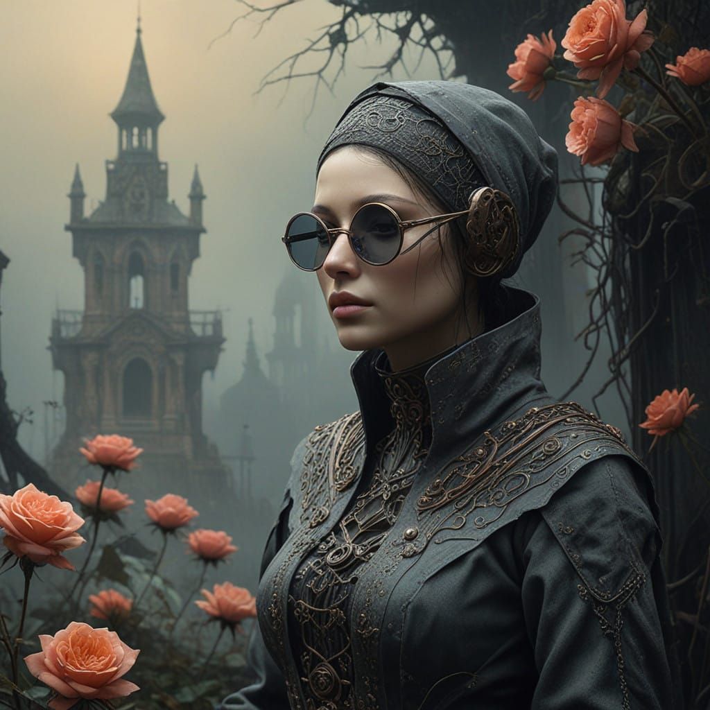 A Melancholic Queen of Dead Roses Rules with Sorrow in a For...