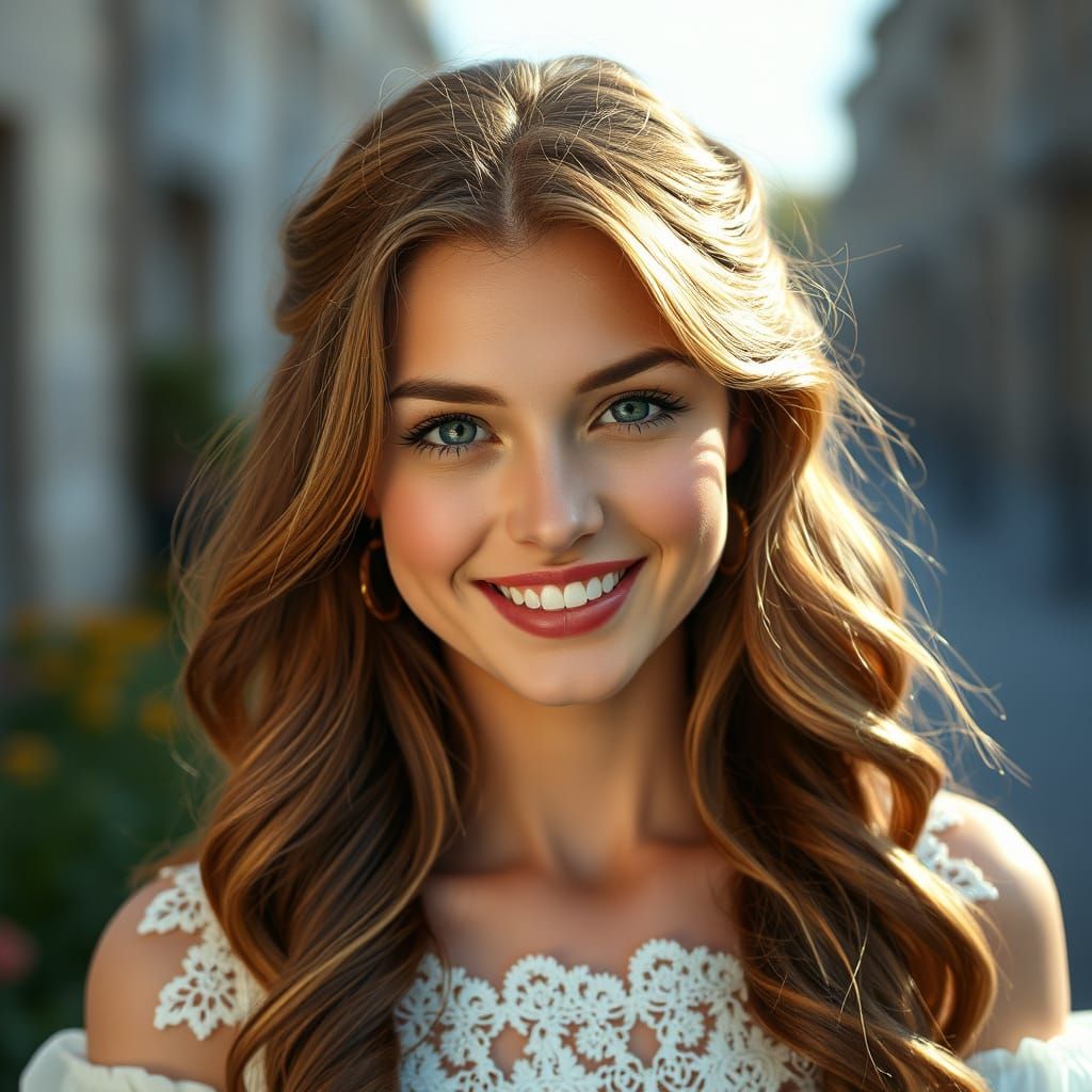 Portrait of a Regal Beauty in a Warm Smile