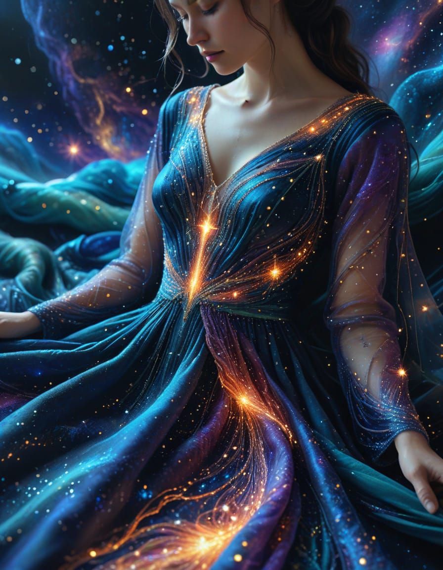 Celestial Seamstress Weaving Starlight Gowns