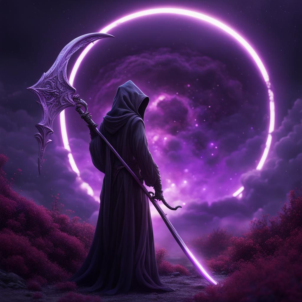 Soul Reaper with Energy Scythe in Cosmos