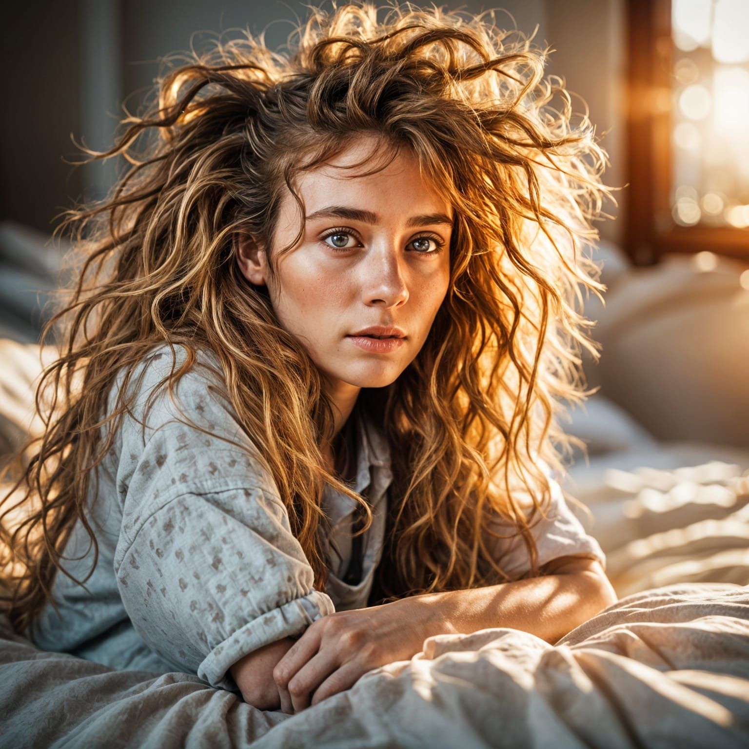 Simple Bed Head Illustration