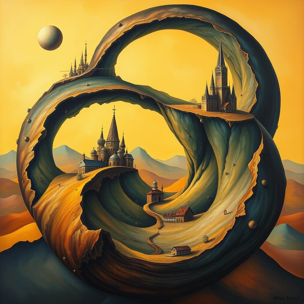 Surreal 8-Shaped Landscape Transcends Reality