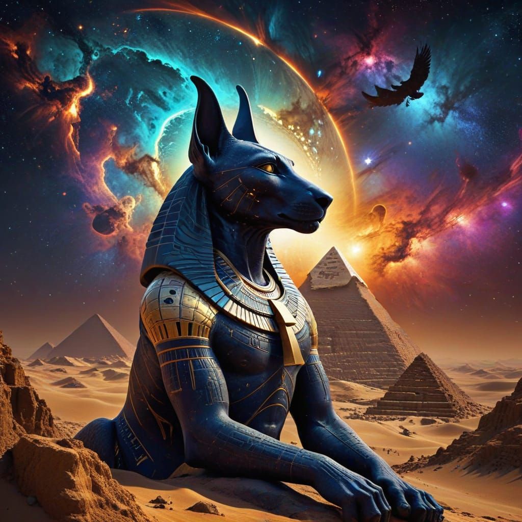 Ancient Egyptian God Anubis Reigns in Cosmic Valley of the K...