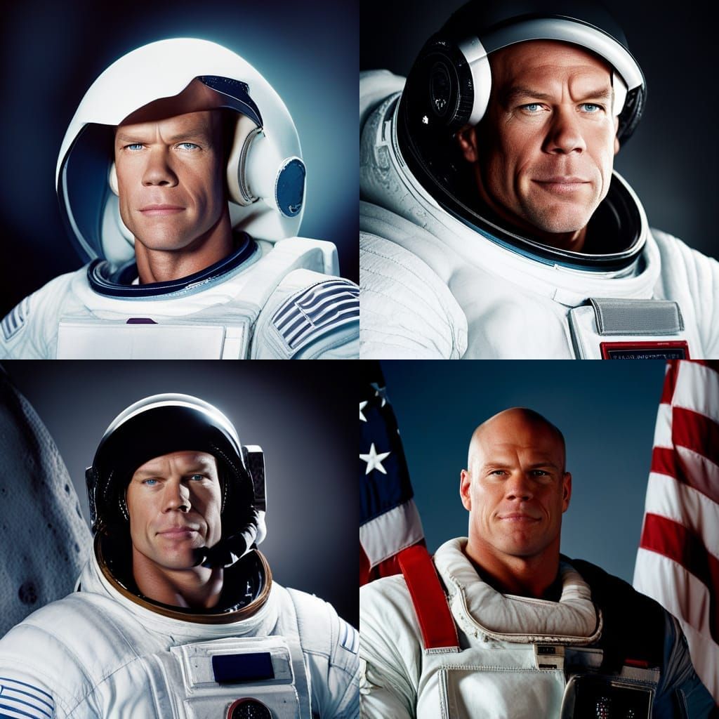 Kurt Angle as Astronaut on the Moon