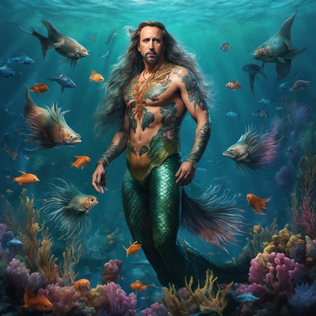 Nicolas Cage as a Magnificent Merman