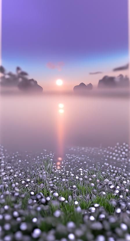 Hyperdetailed Holographic Dawn Concept Art in Unreal Engine