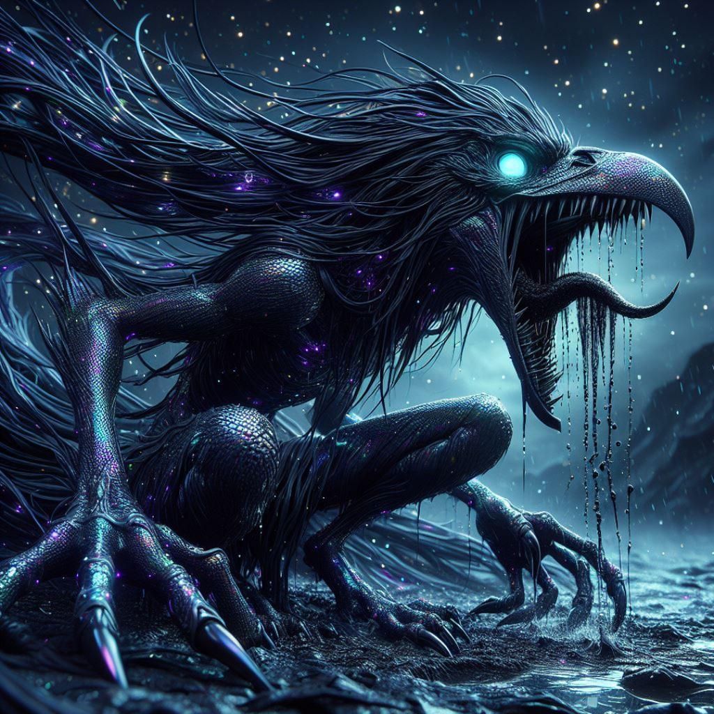 Iridescent Scarecrow Spell-weaver in a Cave