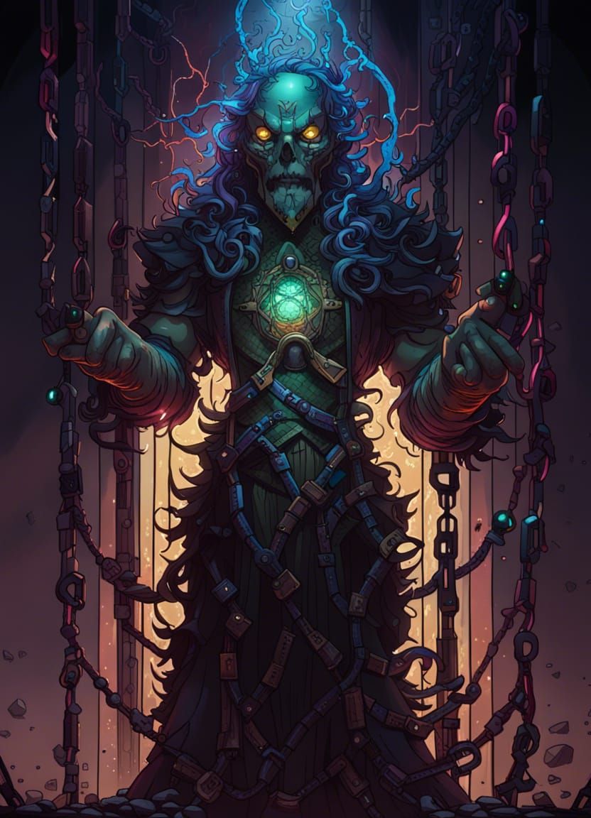 Caged God: Detailed 8K Concept Art