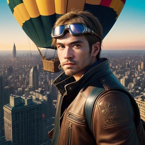 Hot Air Balloon Adventure over Exotic City
